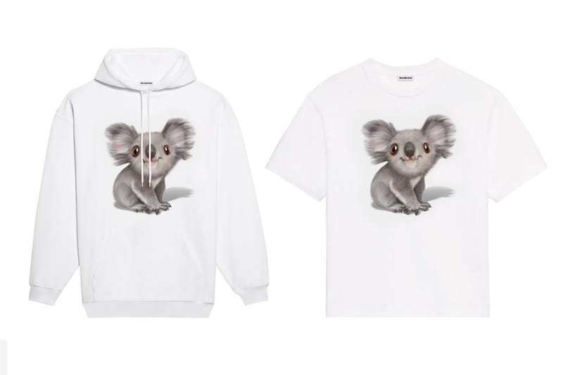 호주 산불 재해 후원 모금을 위한 발렌시아가의 티셔츠와 후디