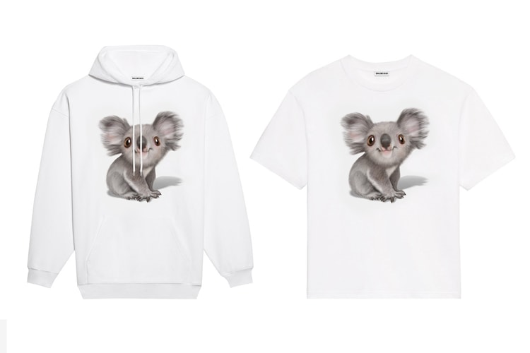 호주 산불 재해 후원 모금을 위한 발렌시아가의 티셔츠와 후디