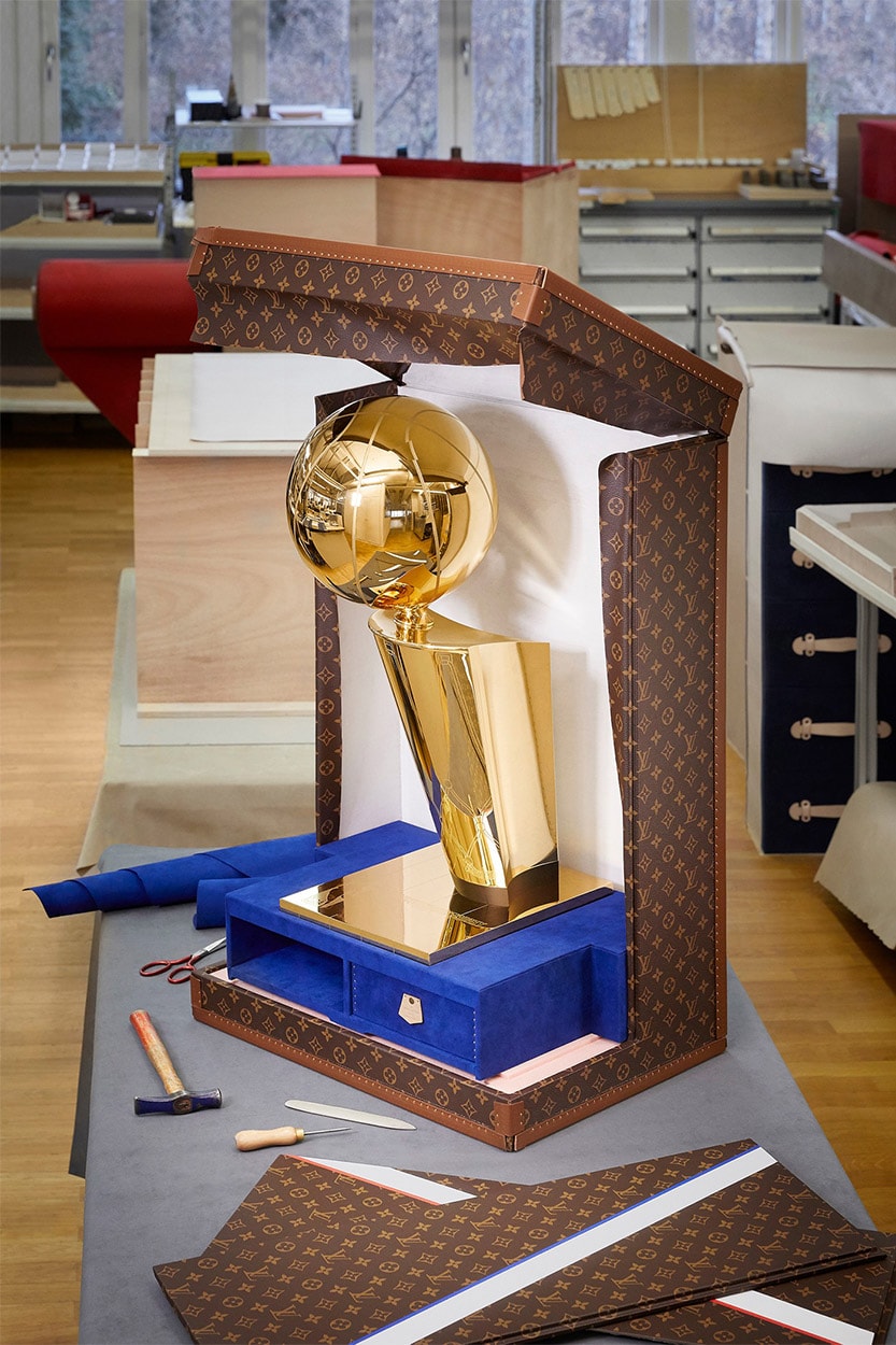 루이비통 x NBA 파이널 챔피언십 트로피 케이스 공개, 래리 오브라이언 트로피