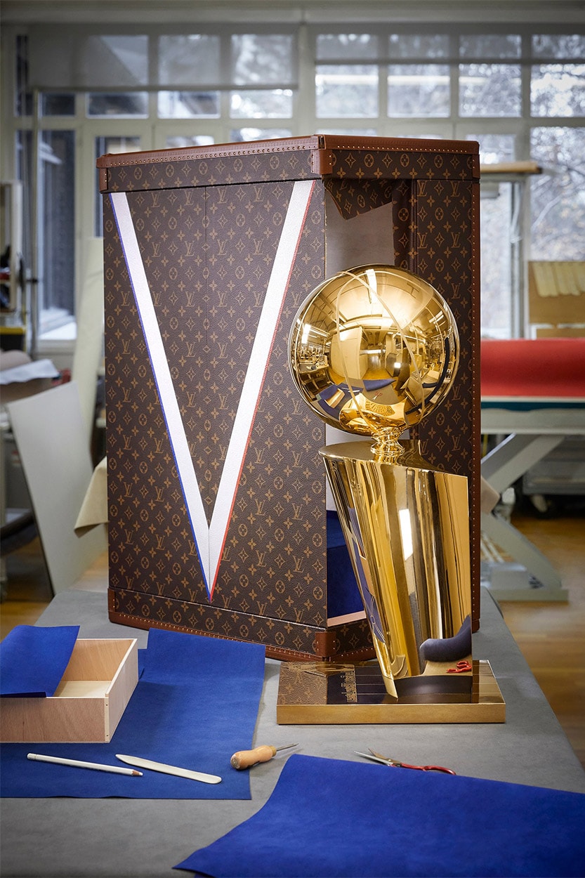 루이비통 x NBA 파이널 챔피언십 트로피 케이스 공개, 래리 오브라이언 트로피