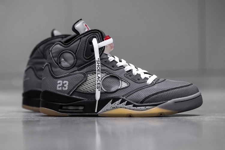 오프 화이트 x 나이키 에어 조던 5 실물 상세 이미지