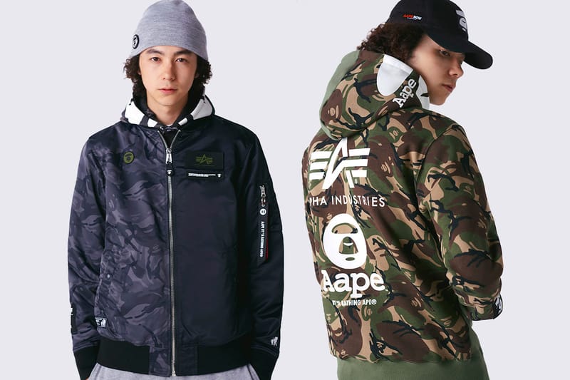 베이프의 세컨드 라인업, 에이프 x 알파 인더스트리 캡슐 컬렉션 룩북 및 발매 정보