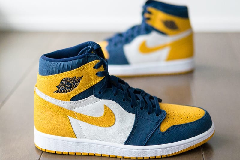 미시간 울버린스의 상징색으로 칠해진 새로운 에어 조던 1