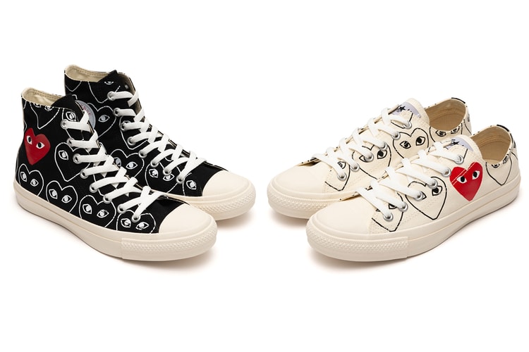 꼼 데 가르송 플레이 x 컨버스, 새로운 디자인의 척 70 출시