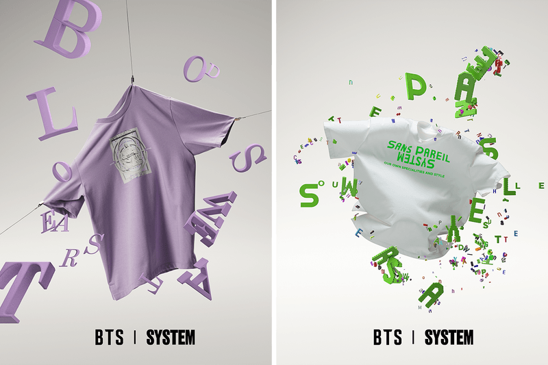 시스템, 방탄소년단과의 첫 번째 캡슐 컬렉션 공개