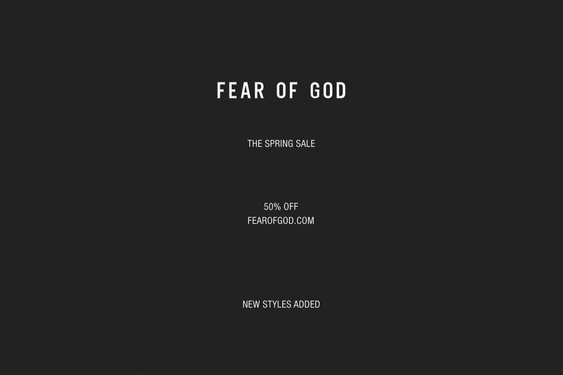 피어 오브 갓, 봄맞이 온라인 스토어 50% 할인 이벤트 진행, 피오갓, 제리 로렌조