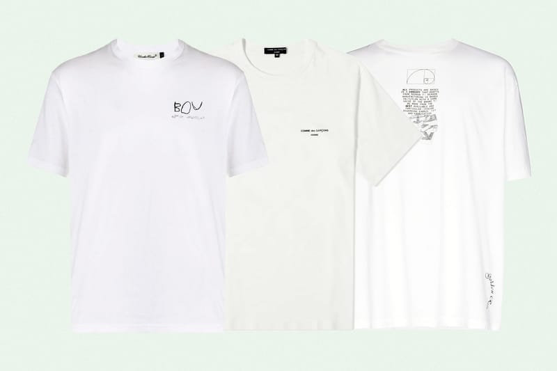 언더커버, 질 샌더, 리바이스에서 고른, 기본 화이트 티셔츠 10