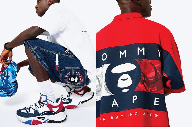 90년대 힙합 스타일을 연상시키는, AAPE x 타미 진스 첫 협업 컬렉션 출시