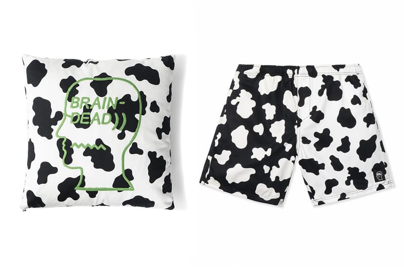 브레인데드, 반전 카우 프린트로 개성을 더한 쇼츠 & 쿠션 출시