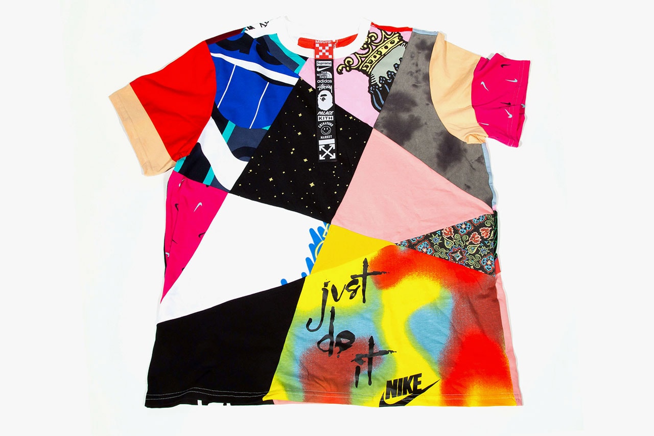 미스치프의 ‘초호화 협업’ 패치워크 티셔츠, 10개 브랜드, 나이키, 스투시, 베이프, 슈프림, 오프 화이트, 아디다스, 차이나타운 마켓