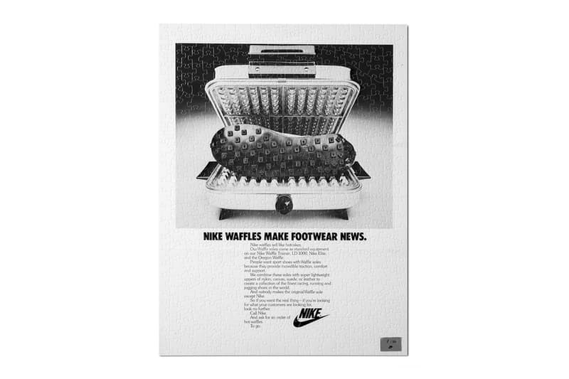 나이키, 빈티지 광고를 담은 한정판 퍼즐 컬렉션 출시, 비 트루 투 유어 스쿨, 덩크, 와플, Waffles Make Footwear News, Be True To Your School, On Your Feet or in Your Face