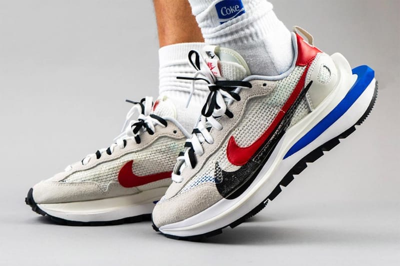 사카이 x 나이키 베이퍼와플 '스포트 푸시아'의 상세 착용 사진 공개