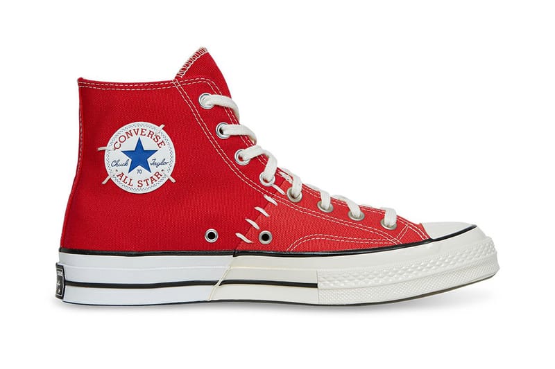 반반 이어붙인, 슬램잼과 컨버스의 새 리컨스트럭티드 척 70 레드 발매 정보