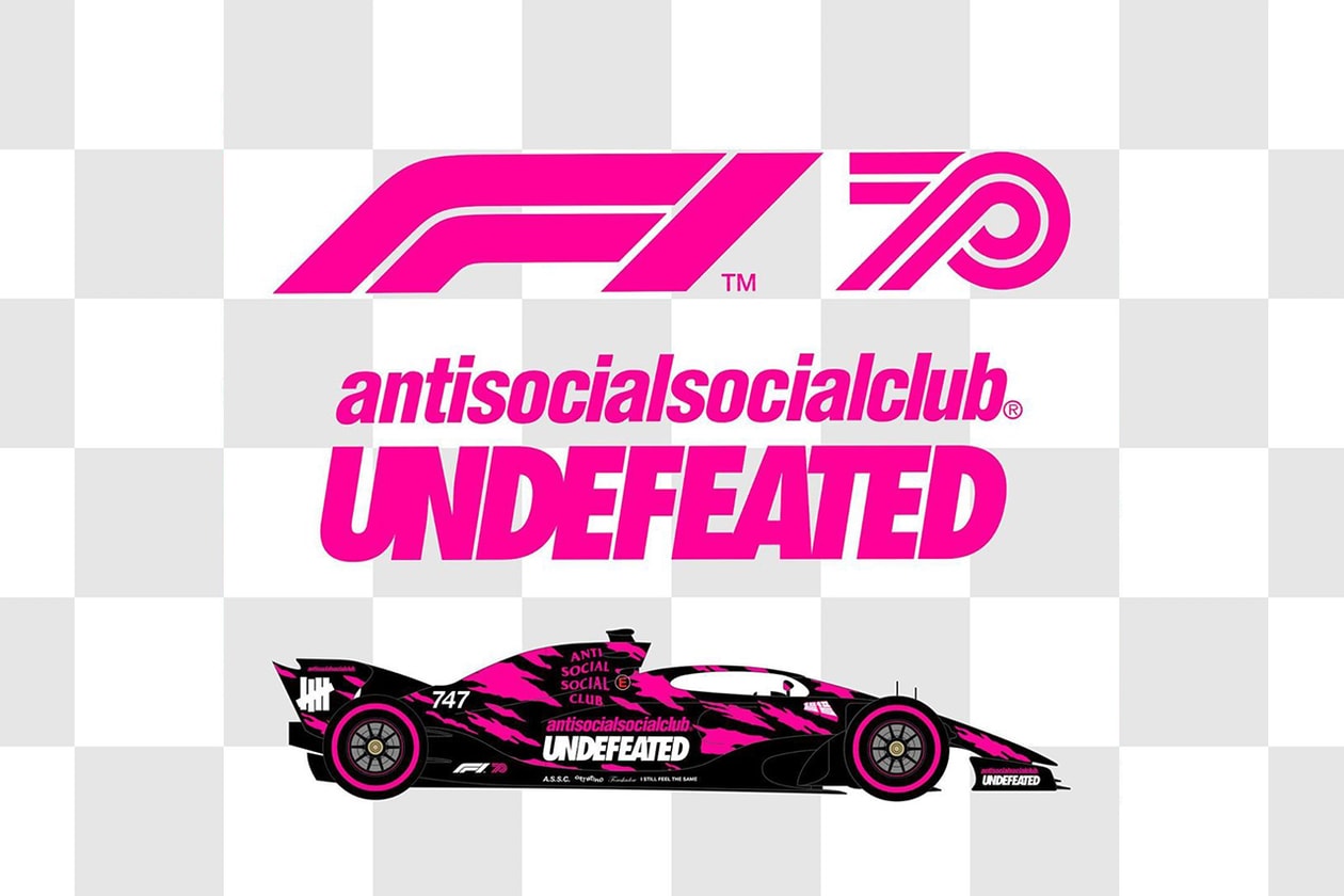 F1 70주년 기념, 안티 소셜 소셜 클럽 x 언디피티드 x F1 협업 컬렉션 출시, 2020 스페인 그랑프리, 레이싱 재킷, 자동차 경주, 스파르코, 아라이, 태극기