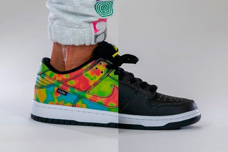 온도에 따라 컬러가 변하는, 시빌리스트 베를린 x 나이키 SB 덩크 로우