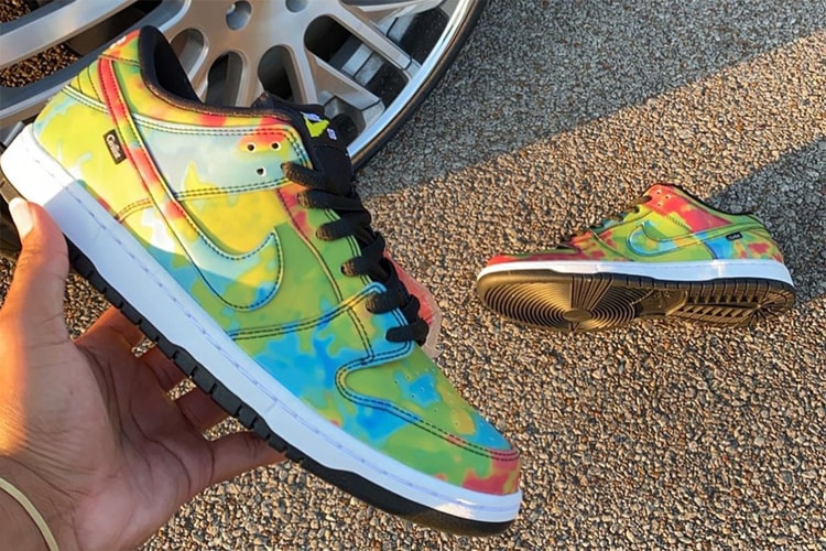 기상레이더 화면을 새겨넣은, 나이키 SB 덩크 로우 실물 이미지 공개