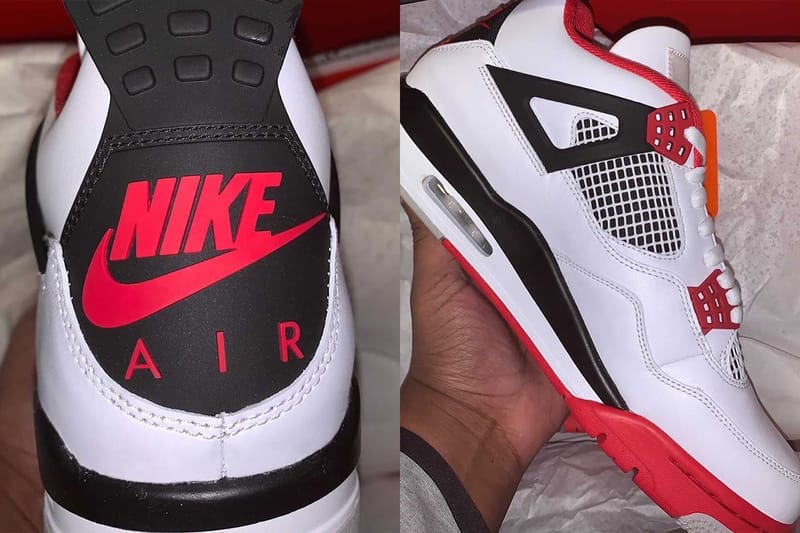 ‘스우시 힐탭' 달고 레트로 출시되는 에어 조던 4 ‘파이어 레드’의 실물 유출