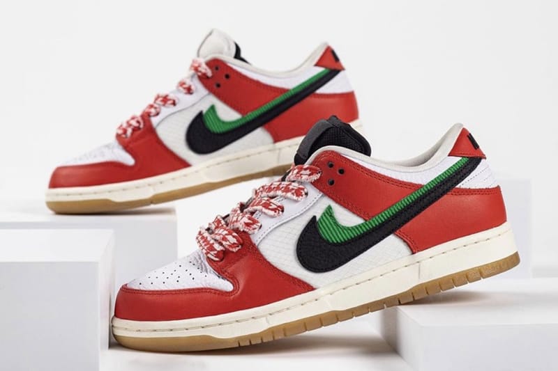 아랍에미리트를 한가득 담은, 프레임 스케이트 x 나이키 SB 덩크 로우 ‘ 하비비’ 실물 사진