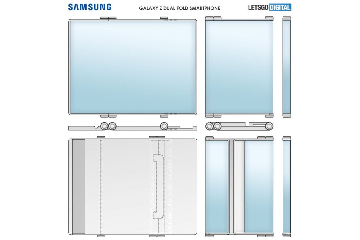 노트북 변신 가능 스마트폰? 삼성이 개발 중인 ‘더블 폴더블 스마트폰’, 특허, 듀얼 폴드, 갤럭시 Z 폴드, 폴더블 스크린, 폴더블 디스플레이, 애플