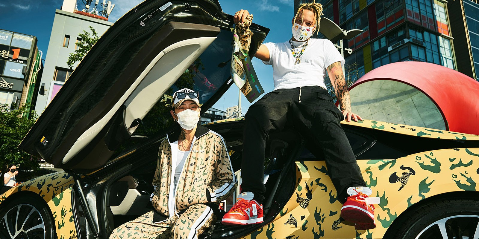 레디 & 듀렉 데브 인터뷰 - 바다 건너 만난 ‘TWINS’, 카모, 카무플라주, durag dev, reddy, 마우이 앤 선즈, 마우이 앤 손즈, 카모플라쥬, camo, 빌리 아일리시, 트래비스 스캇, 스키 마스크, 하이라이트 레코즈, 현대백화점, PEER, U-Flex, 유플렉스