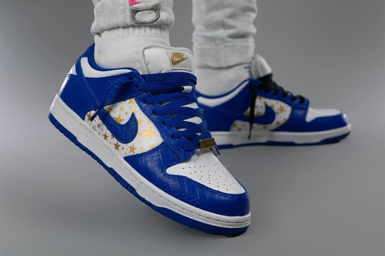 슈프림 x 나이키 SB 덩크 로우 '하이퍼 블루'를 를 직접 신은 모습은?