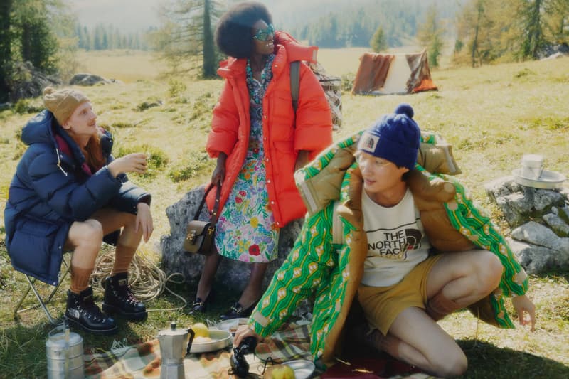 럭셔리와 아웃도어의 만남, 구찌 x 노스페이서 컬렉션 룩북 공개, 노페 패딩, 재킷, 봄버, 구찌 스니커, 지속가능한 패션, 재활용 소재, 에코닐