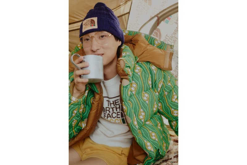 럭셔리와 아웃도어의 만남, 구찌 x 노스페이서 컬렉션 룩북 공개, 노페 패딩, 재킷, 봄버, 구찌 스니커, 지속가능한 패션, 재활용 소재, 에코닐