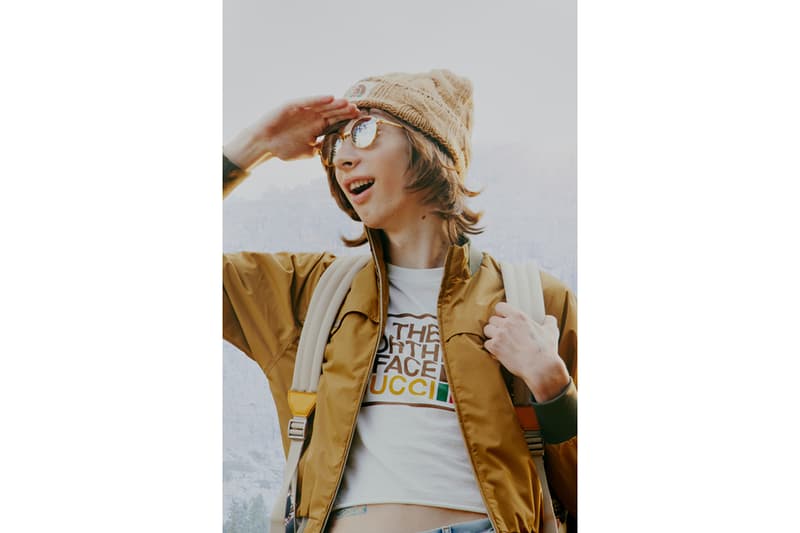 럭셔리와 아웃도어의 만남, 구찌 x 노스페이서 컬렉션 룩북 공개, 노페 패딩, 재킷, 봄버, 구찌 스니커, 지속가능한 패션, 재활용 소재, 에코닐