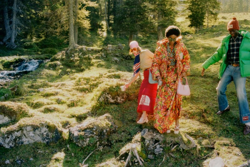 럭셔리와 아웃도어의 만남, 구찌 x 노스페이서 컬렉션 룩북 공개, 노페 패딩, 재킷, 봄버, 구찌 스니커, 지속가능한 패션, 재활용 소재, 에코닐