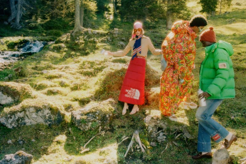 럭셔리와 아웃도어의 만남, 구찌 x 노스페이서 컬렉션 룩북 공개, 노페 패딩, 재킷, 봄버, 구찌 스니커, 지속가능한 패션, 재활용 소재, 에코닐