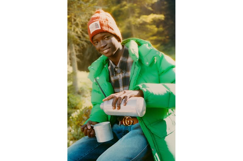 럭셔리와 아웃도어의 만남, 구찌 x 노스페이서 컬렉션 룩북 공개, 노페 패딩, 재킷, 봄버, 구찌 스니커, 지속가능한 패션, 재활용 소재, 에코닐