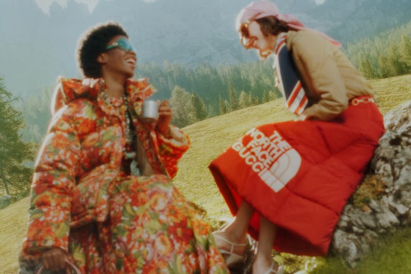 럭셔리와 아웃도어의 만남, 구찌 x 노스페이서 컬렉션 룩북 공개, 노페 패딩, 재킷, 봄버, 구찌 스니커, 지속가능한 패션, 재활용 소재, 에코닐