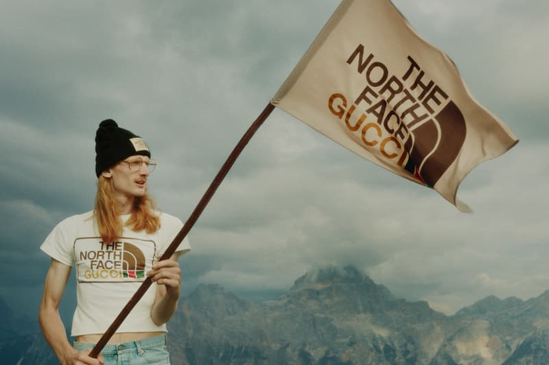 럭셔리와 아웃도어의 만남, 구찌 x 노스페이서 컬렉션 룩북 공개, 노페 패딩, 재킷, 봄버, 구찌 스니커, 지속가능한 패션, 재활용 소재, 에코닐