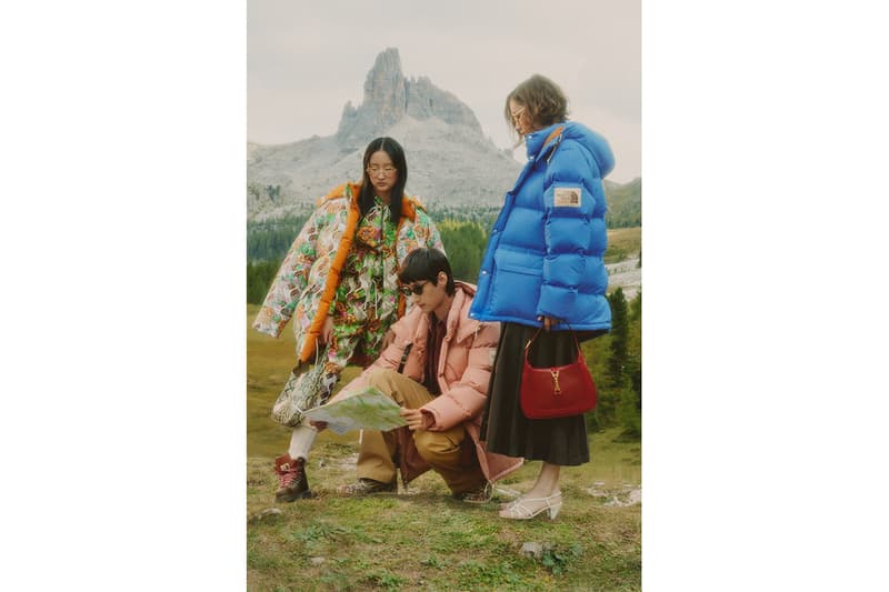 럭셔리와 아웃도어의 만남, 구찌 x 노스페이서 컬렉션 룩북 공개, 노페 패딩, 재킷, 봄버, 구찌 스니커, 지속가능한 패션, 재활용 소재, 에코닐