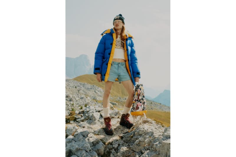 럭셔리와 아웃도어의 만남, 구찌 x 노스페이서 컬렉션 룩북 공개, 노페 패딩, 재킷, 봄버, 구찌 스니커, 지속가능한 패션, 재활용 소재, 에코닐