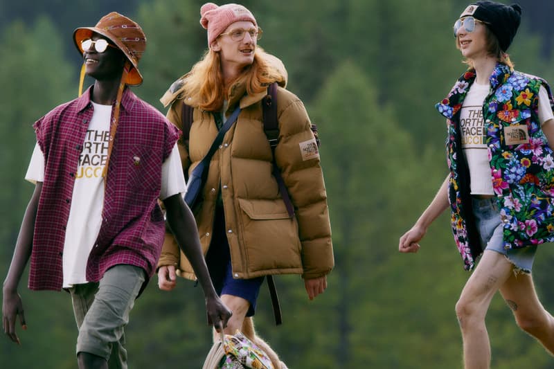 럭셔리와 아웃도어의 만남, 구찌 x 노스페이서 컬렉션 룩북 공개, 노페 패딩, 재킷, 봄버, 구찌 스니커, 지속가능한 패션, 재활용 소재, 에코닐