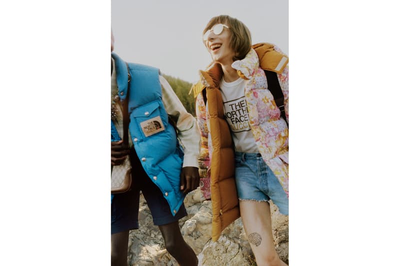 럭셔리와 아웃도어의 만남, 구찌 x 노스페이서 컬렉션 룩북 공개, 노페 패딩, 재킷, 봄버, 구찌 스니커, 지속가능한 패션, 재활용 소재, 에코닐