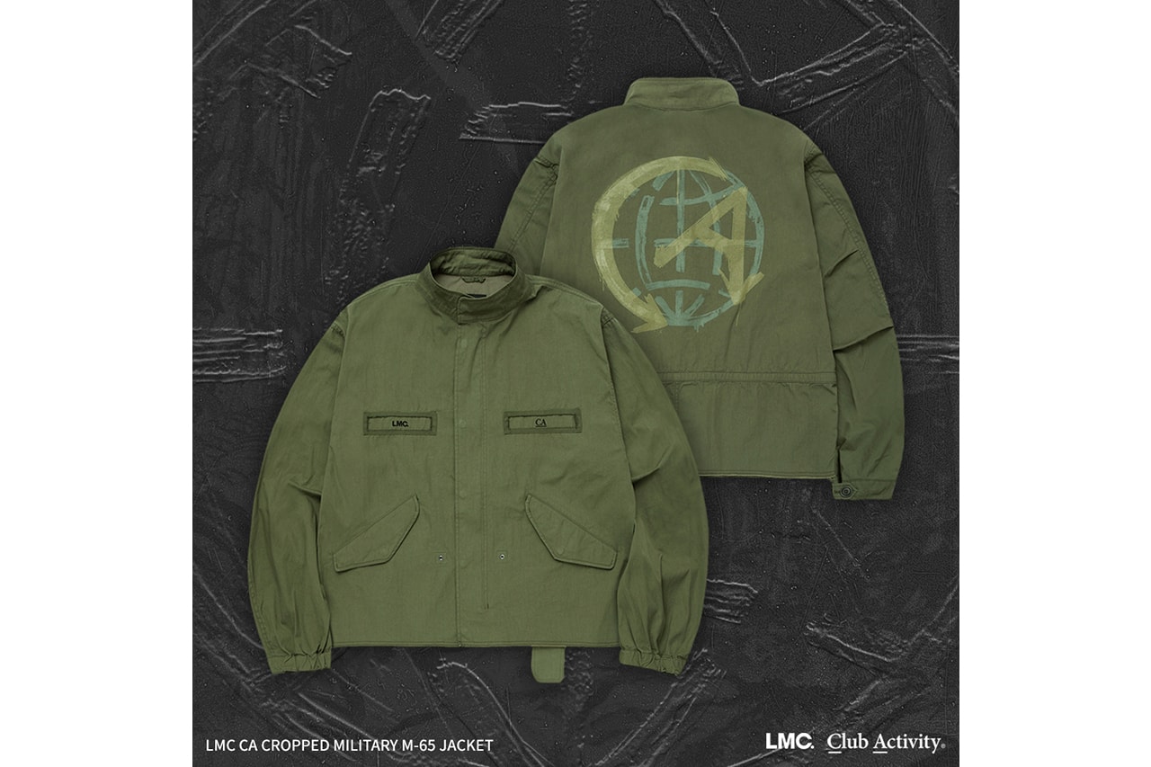 클럽액티비티 x LMC, 협업 크롭 M-65 재킷 출시, CA, 레이어, 밀리터리, 군복