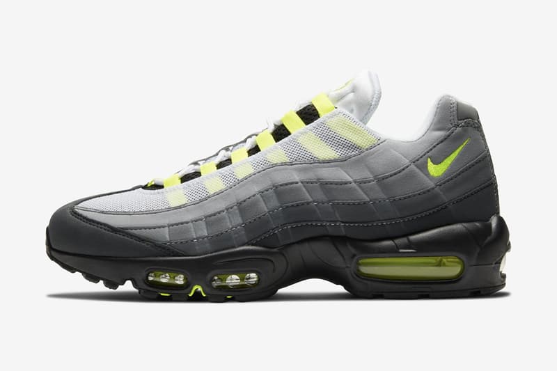 나이키, 25년 전 디자인 그대로 유지한 에어 맥스 95 ‘네온 옐로’ 공식 발매, SNKRS, 출시 정보