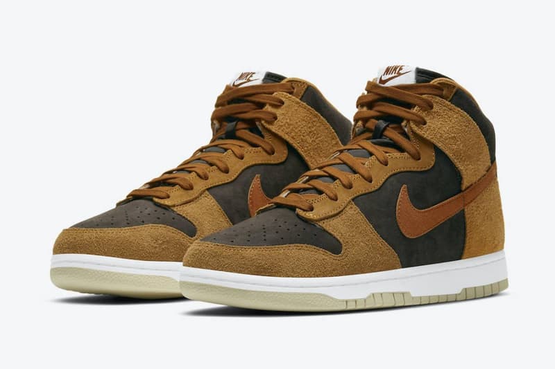 업데이트: 나이키 덩크 하이 ‘다크 러셋’ 공식 발매일 정보, SNKRS, 스웨이드 가죽, 스우시