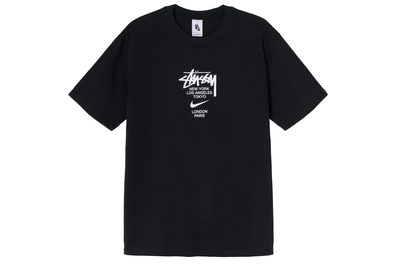 스투시 x 나이키 협업 의류 컬렉션 공식 룩북이 공개됐다, 스웨트수트, 티셔츠, 패딩 팬츠, 버킷햇, 베나시 슬라이드