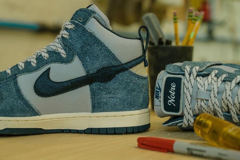 노트르 x 나이키 협업 덩크 하이 2종 공식 발매 정보, SNKRS, 스우시, 스웨이드