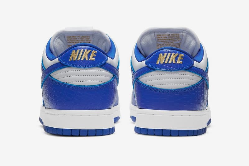 슈프림 x 나이키 SB 덩크 로우 ‘하이퍼 블루’ 상세 이미지 공개, 협업 스니커, SNKRS