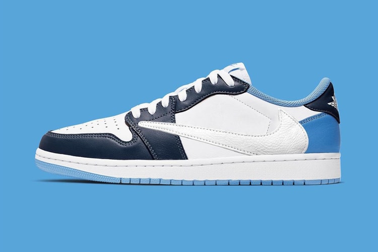 트래비스 스콧 x 나이키 에어 조던 1 로우 ‘UNC/옵시디언’ 실물 포착