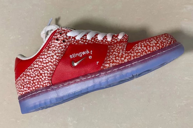 스팅워터 x 나이키 SB 덩크 로우의 실물 이미지가 유출됐다