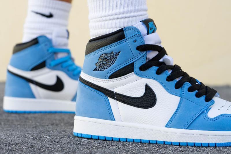 나이키 에어 조던 1 ‘유니버시티 블루’ 실물 착용 사진, 555088-134, 조던 브랜드, 리셀, 출시일