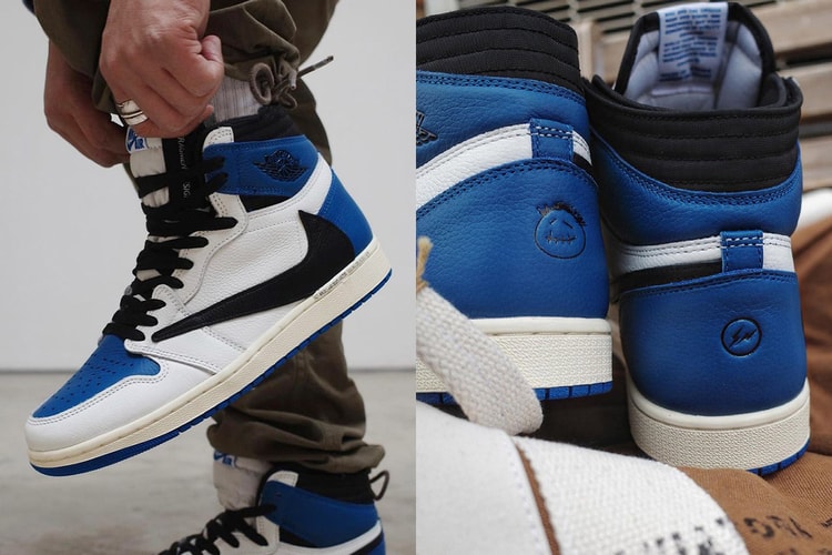 프라그먼트 디자인 x 트래비스 스콧 x 나이키 에어 조던 1 '캑터스 잭 로얄' 실제 착용 사진