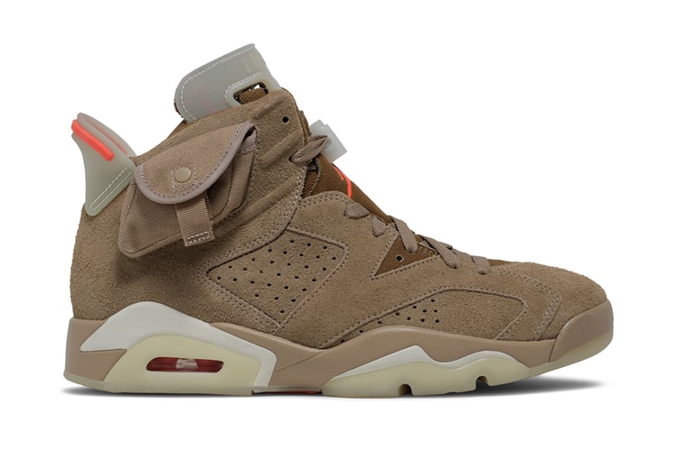 트래비스 스콧 x 에어 조던 6 ‘브리티시 카키’의 상세 사진 공개