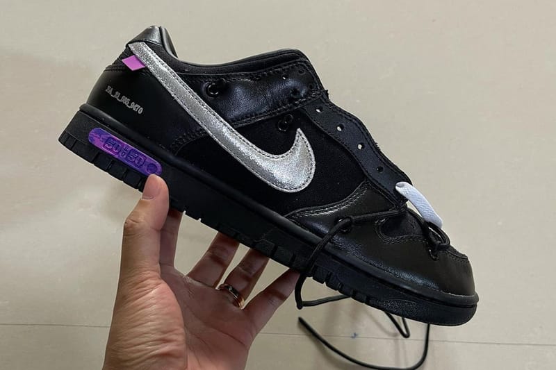 나이키와 오프 화이트의 ‘더 피프티’ 컬렉션 덩크 로우 유출