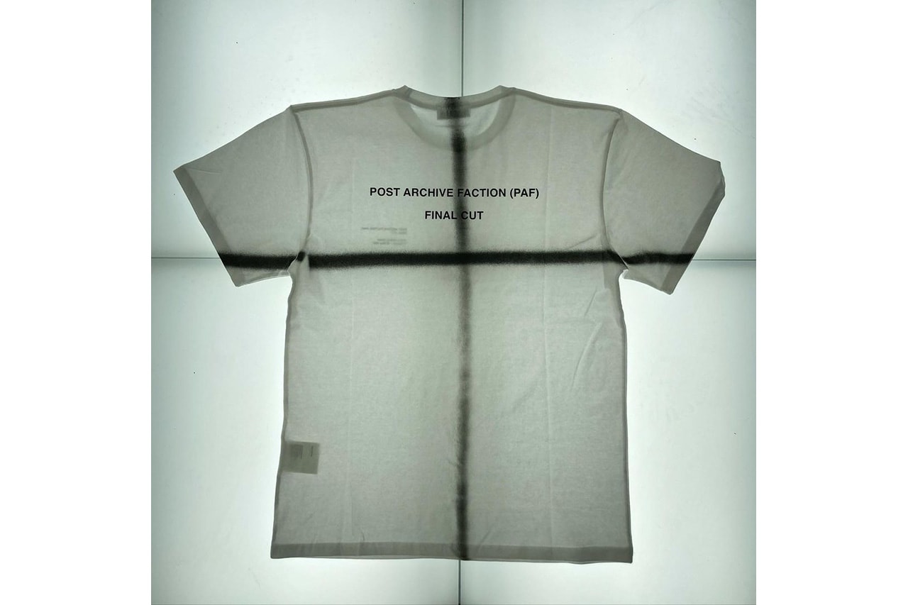 포스트 아카이브 팩션, '파이널 컷' 전시 기념 2백장 한정 티셔츠 발매, 아라리오 갤러리